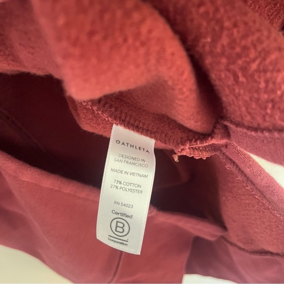 Athleta 24/7 Funnel Turtle Neck Oversized Sweatshirt Maple Red Size Small - Picture 10 of 10
